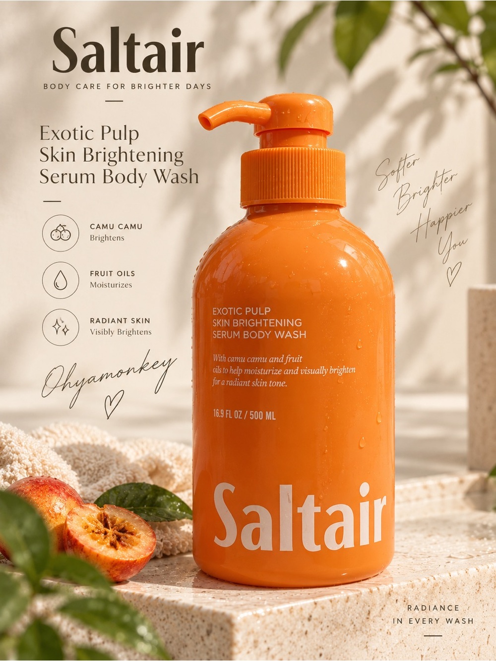 Saltair Exotic Pulp Skin Brightening Serum Body Wash